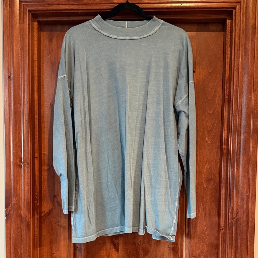 Free People Blue Long Sleeve Tee